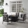 5pc Dahlia Outdoor Steel Fire Pit Set Taupe/Matte Black - Crosley -Outdoor Furniture Store GUEST 145751f7 e70b 48ab a91c fe59857bad1b