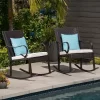 Harmony 2pk Wicker Rocking Chair - Dark Brown/Cream - Christopher Knight Home -Outdoor Furniture Store GUEST 15b0c929 5fa4 4829 ade6 143424deaf98