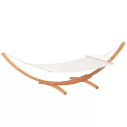 Outsunny Camping Hammock Outdoor Arch Wooden Hammock Bed With Stand W/ Straps And Hooks -Outdoor Furniture Store GUEST 15c6af49 9ad6 4bc1 a356 95be1bad06f9