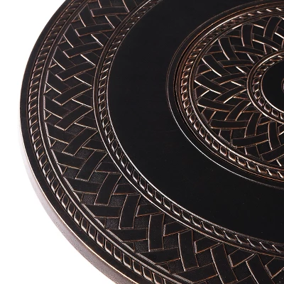 Oakland Living Aluminum Round 34" 37000 BTUs Outdoor Patio Dining Table Copper 8 Oakland Living Aluminum Round 34" 37000 BTUs Outdoor Patio Dining Table Copper - Image 6