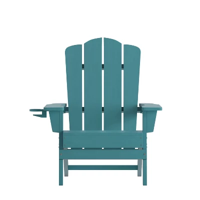 Merrick Lane Adirondack Chair With Cup Holder, Weather Resistant HDPE Adirondack Chair 12 Merrick Lane Adirondack Chair With Cup Holder, Weather Resistant HDPE Adirondack Chair - Image 10