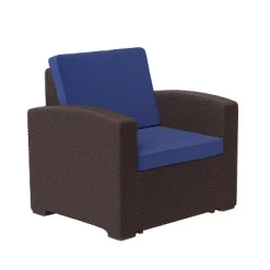 Emma And Oliver Faux Rattan Chair With All-Weather Cushion -Outdoor Furniture Store GUEST 16e943fc 948a 4afd ab13 a99ddb1a046b