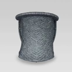 Larchmont Wicker Swivel Chair - Mixed Black/Dark Gray - Christopher Knight Home -Outdoor Furniture Store GUEST 16f4f124 6a3e 4b15 92d1 3f014886edf7