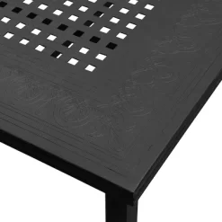 95" Rectangular Modern Outdoor Mesh Lattice Aluminum Patio Dining Set With 8 Checked Pattern Arm Chairs - Black - Oakland Living -Outdoor Furniture Store GUEST 173637ee 76d5 460d 8bb8 b9f03640e87e