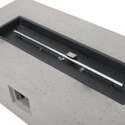 Cape Coral 5pc Aluminum And MGO Seating Set With Fire Table Khaki/Light Gray - Christopher Knight Home -Outdoor Furniture Store GUEST 173ee431 ee21 43e6 a981 6a30882eb599