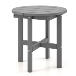 Costway Patio 18'' Adirondack Round Side Table All Weather HDPE End Table Outdoor Grey 19 Costway Patio 18'' Adirondack Round Side Table All Weather HDPE End Table Outdoor Grey -Outdoor Furniture Store GUEST 18713e99 426d 43de 85b1 70e868efafaa