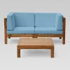 Brava 3pc Acacia Modular Loveseat And Table Set - Teak/Blue - Christopher Knight Home 2 Brava 3pc Acacia Modular Loveseat And Table Set - Teak/Blue - Christopher Knight Home -Outdoor Furniture Store GUEST 187c2ab7 c09f 4b39 8f59 cfb7c3bb7083