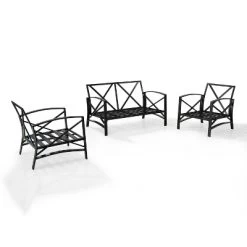 Crosley 3pc Kaplan Steel Outdoor Seating Furniture Set With Loveseat & 2 Chairs Oatmeal -Outdoor Furniture Store GUEST 19bec148 0e16 4180 8d2d 0fbb99c87473
