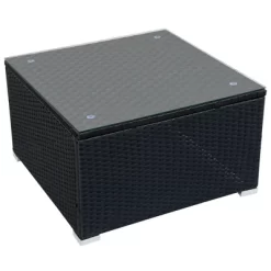 9pc Wicker Patio Set With Cushions - Black/Beige - GODEER -Outdoor Furniture Store GUEST 19e2fc4f 3caa 482d 92f9 306d86a74b0f