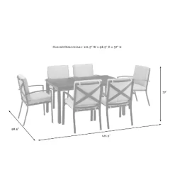 Kaplan 7pc Outdoor Dining Set With 6 Arm Chairs & Dining Table Oatmeal/Oil Rubbed Bronze - Crosley -Outdoor Furniture Store GUEST 1a3a3c0f 3a5d 4754 8376 4b2e36bec5b3