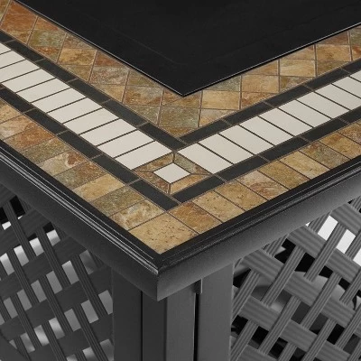 Bradenton 5pc Outdoor Wicker Armless Chair & Fire Table Set - Crosley 14 Bradenton 5pc Outdoor Wicker Armless Chair & Fire Table Set - Crosley - Image 12