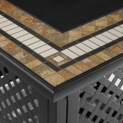 Bradenton 6pc Outdoor Wicker Sofa And Arm Chair Seating Set With Dante Fire Table And 2 Ottomans - Navy/Gray - Crosley -Outdoor Furniture Store GUEST 1a5072aa d0e5 48a1 afdd 00100d69ca84 8