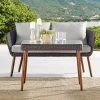 All-Weather Wicker Athens Outdoor 2-Seat Bench With Cushions Brown - Alaterre Furniture -Outdoor Furniture Store GUEST 1a90a80b 212c 42c5 aa78 5b35cc279e51