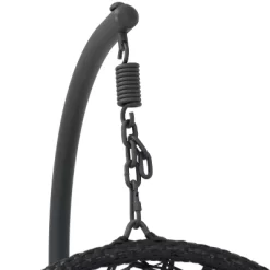 Sunnydaze Decor Sunnydaze Outdoor Resin Wicker Patio Cordelia Hanging Basket Egg Chair Swing With Cushion, Headrest, And Steel Stand Set- 3pc -Outdoor Furniture Store GUEST 1ad530b7 bdde 4ecd 8814 e0fa5e913ac8