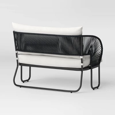 Mackworth Rope Patio Loveseat - Black - Threshold™ 5 Mackworth Rope Patio Loveseat - Black - Threshold™ - Image 3