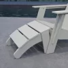 Merrick Lane Modern All-Weather Poly Resin Wood Adirondack Ottoman Foot Rest