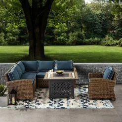Bradenton 5pc Outdoor Wicker Seating With Fire Table - Crosley -Outdoor Furniture Store GUEST 1b6868de 6068 4b99 b1d2 9d1541289b1f