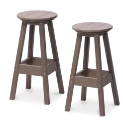 Aoodor Bar Stools Set Of 2, Backless Bar Chairs With Footrest, 29.5" Tall, For Living Room, Dining Room, Kitchen -Outdoor Furniture Store GUEST 1bc77035 d0eb 41be 96fe accd79008dbe