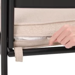 5pc Outdoor Dining Set With Chairs With Seat & Back Cushions & Square Table With Faux Wood Tabletop With Umbrella Hole - Captiva Designs -Outdoor Furniture Store GUEST 1c04f5ee 0402 4fc1 acf5 3b11cef46bcf 1