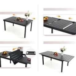 7pc Outdoor Dining Set With 7 Position Folding Chairs With Expandable Metal Table - Captiva Designs -Outdoor Furniture Store GUEST 1c90fda9 59f0 453a b982 971a944be2e8 1