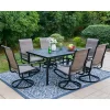 7pc Outdoor Dining Set With Padded Swivel Chairs & Metal Rectangle Table With Umbrella Hole - Gray - Captiva Hole 1 7pc Outdoor Dining Set With Padded Swivel Chairs & Metal Rectangle Table With Umbrella Hole - Gray - Captiva Hole -Outdoor Furniture Store GUEST 1cc67b36 de15 40a1 9779 1de25d6d891c