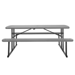 6' Intellifit Folding Blow Mold Rectangle Picnic Table - Room & Joy -Outdoor Furniture Store GUEST 1d60202f 6ce5 485e a71e 247f4bbff235