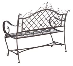 Abner Wrought Iron 45.75 Inch W Outdoor Garden Bench - Safavieh -Outdoor Furniture Store GUEST 1d7c83c0 d199 4d06 967a ddc2e5ff3b23