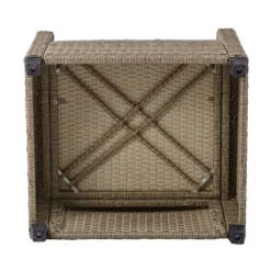 4pc Wicker Patio Conversation Set With Cushions - Beige/Brown - GODEER -Outdoor Furniture Store GUEST 1da48bca 9a30 4f1b 9c74 933b6a96ba27