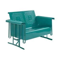 Bates Outdoor Loveseat Glider - Turquoise Gloss - Crosley -Outdoor Furniture Store GUEST 1f41ff41 7fce 464b b35a 225ad258f08d