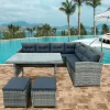 6pc Wicker Patio Set With Glass Table Ottomans - Gray/Dark Gray - GODEER 1 6pc Wicker Patio Set With Glass Table Ottomans - Gray/Dark Gray - GODEER -Outdoor Furniture Store GUEST 1f8cf8ca c939 43cb bfa2 2eb41630ce0b