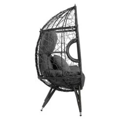 Patio Wicker Egg Chair With Cushion And Pillow Dark Gray - Crestlive Products -Outdoor Furniture Store GUEST 1f926b29 320b 4088 89b5 2925a4505bbe