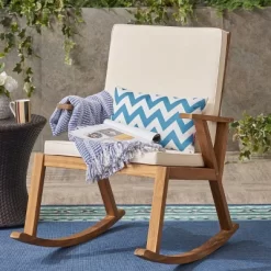 Champlain Acacia Wood Patio Rocking Chair - Christopher Knight Home