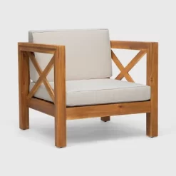 Brava Acacia Wood Club Chair - Christopher Knight Home -Outdoor Furniture Store GUEST 1fe266da d114 4dbb a601 e8133d439ffb