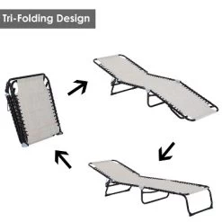 Outsunny Outdoor Folding Chaise Lounge Chair Portable Lightweight Reclining Garden Sun Lounger With 4-Position Adjustable Backrest For Patio, Deck, And Poolside -Outdoor Furniture Store GUEST 1ff58c21 8952 4018 a3ee 65d6db93613f