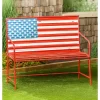 Evergreen American Flag Corrugated Metal Bench -Outdoor Furniture Store GUEST 201eb109 f41b 4739 b814 9a20d68c0faf