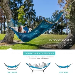Best Choice Products 2-Person Woven Polyester Outdoor Caribbean Hammock W/ Curved Bamboo Spreader Bar 16 Best Choice Products 2-Person Woven Polyester Outdoor Caribbean Hammock W/ Curved Bamboo Spreader Bar -Outdoor Furniture Store GUEST 20e6cf8c 8e70 4d19 ae65 0c850b96bc7d