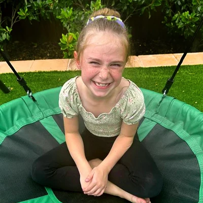 Gobaplay Round Platform Outdoor Backyard Tree Swing With Adjustable Polyethylene Rope And Power-Coated Padded Steel Frame, Green 6 Gobaplay Round Platform Outdoor Backyard Tree Swing With Adjustable Polyethylene Rope And Power-Coated Padded Steel Frame, Green - Image 4