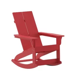 Merrick Lane Wellington UV Treated All-Weather Polyresin Adirondack Rocking Chair For Patio, Sunroom, Deck And More -Outdoor Furniture Store GUEST 21cadf22 9150 470f 9c77 798b9754cdab