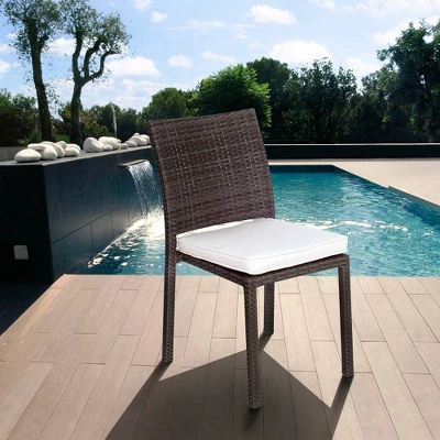 Vienna 9pc Patio Eucalyptus Wood Wicker Dining Set - International Home Miami 6 Vienna 9pc Patio Eucalyptus Wood Wicker Dining Set - International Home Miami - Image 4