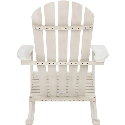 Brizio Adirondack Rocking Chair - White - Safavieh 6 Brizio Adirondack Rocking Chair - White - Safavieh - Image 4