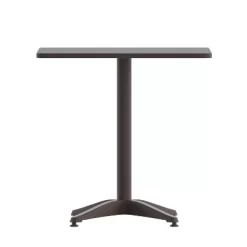 Emma And Oliver 27.5'' Square Aluminum Indoor-Outdoor Table Set With 4 Slat Back Chairs -Outdoor Furniture Store GUEST 22d6d7d9 b9cd 42d2 8dea b256c44330c2