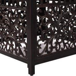 5pc Set With 42" Square Outdoor Aluminum Fire Table & Four Swivel Rocking Chairs & Wind Block - Oakland Living -Outdoor Furniture Store GUEST 23e0665a ad6a 40b8 a43a 37aa9d091f35 1