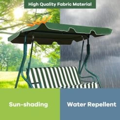 Tangkula 3-Seats Outdoor Glider Hammock With Adjustable Waterproof Canopy Aluminum Frame Patio Swing Chair -Outdoor Furniture Store GUEST 24154fb1 02bb 43bf 8794 0338e535933d