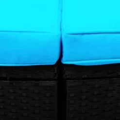 6pc Wicker Round Outdoor Sectional Set With Cushions - Black/Blue - GODEER 32 6pc Wicker Round Outdoor Sectional Set With Cushions - Black/Blue - GODEER -Outdoor Furniture Store GUEST 2463262c 487b 4a59 add3 66ded30efe85