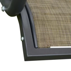 Outsunny 2-Person Porch Swing, Outdoor Patio Swing Bench With Adjustable Tilt Canopy, Cup Holder And Storage Tray, Steel Frame, Brown -Outdoor Furniture Store GUEST 247cb9cd 9a26 44bf 935d 9c3d0ab3f83a