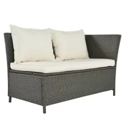 6pc Outdoor Wicker Set With Loveseats, Sofa, Chair, Coffee Table & Bench - Beige - GODEER 24 6pc Outdoor Wicker Set With Loveseats, Sofa, Chair, Coffee Table & Bench - Beige - GODEER -Outdoor Furniture Store GUEST 261b997a 9b58 4468 a036 477ae35b38c1