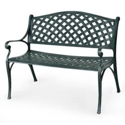 Costway 40'' Outdoor Antique Garden Bench Aluminum Frame Seats Chair Patio Garden Furni -Outdoor Furniture Store GUEST 26fbc6f7 63e1 4441 aabd 0a3665d09fe6