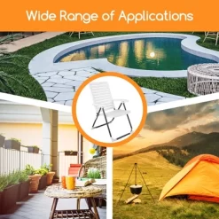 Costway Patio PP Folding Chair Adjustable Reclining 7-Level All-Weather Portable Outdoor -Outdoor Furniture Store GUEST 27ba4ac7 b478 4f7b a7bf df7e031b4451