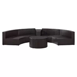 Catalina 4pc Outdoor Wicker Seating Set - Sand - Crosley -Outdoor Furniture Store GUEST 27f231ff bf2c 45eb 9635 02877d73c769