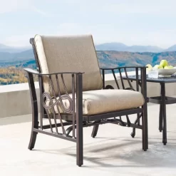 5pc Set With 42" Square Outdoor Aluminum Fire Table & Four Chairs - Oakland Living -Outdoor Furniture Store GUEST 287cdae4 ffd1 4839 94f4 4ac980666649